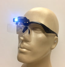 Eyeglass Style Magnifying Visor with LED & 5 lenses MagnifyingGlassStore.com